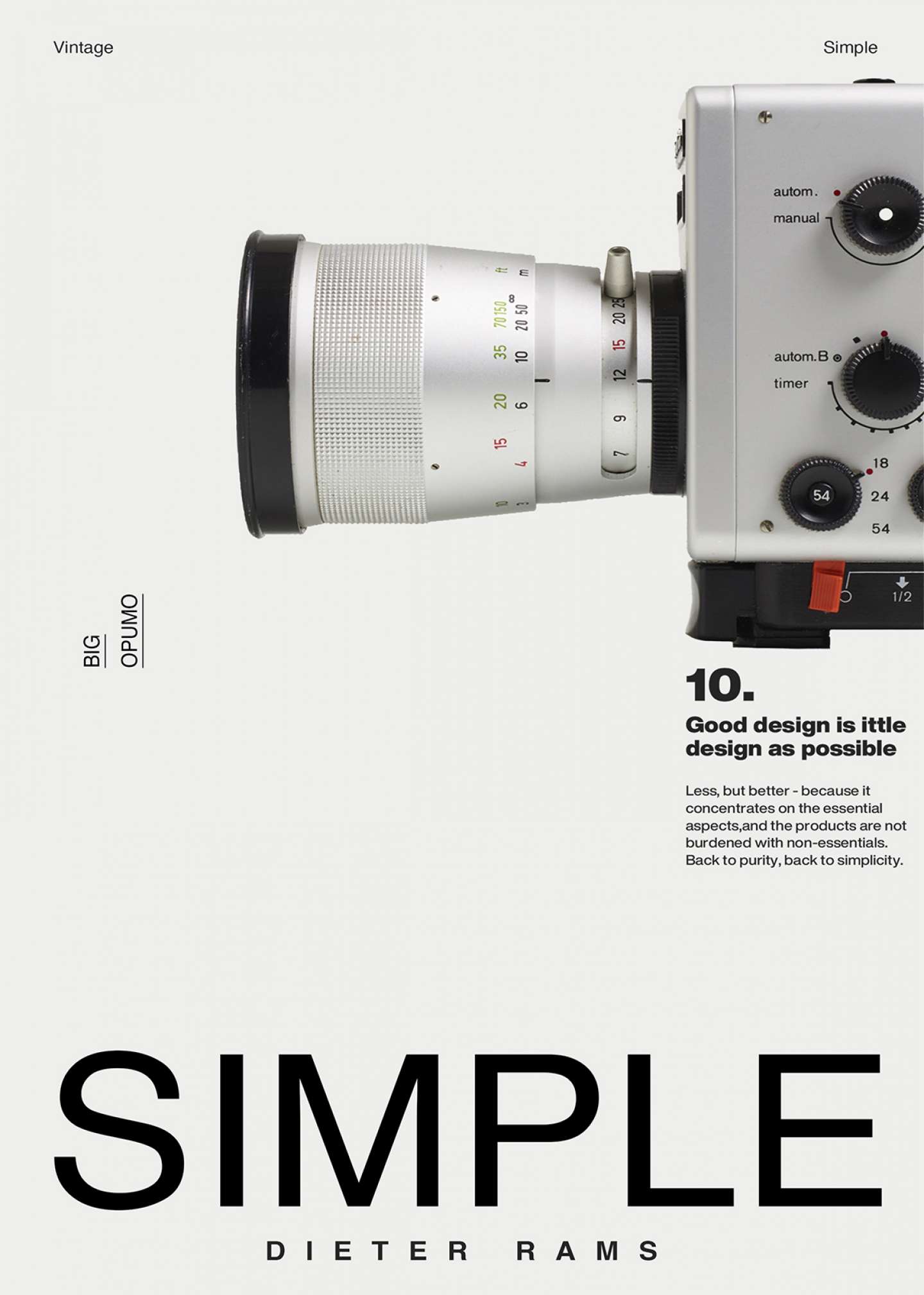 Dieter Rams's Ten Principles of good design poster