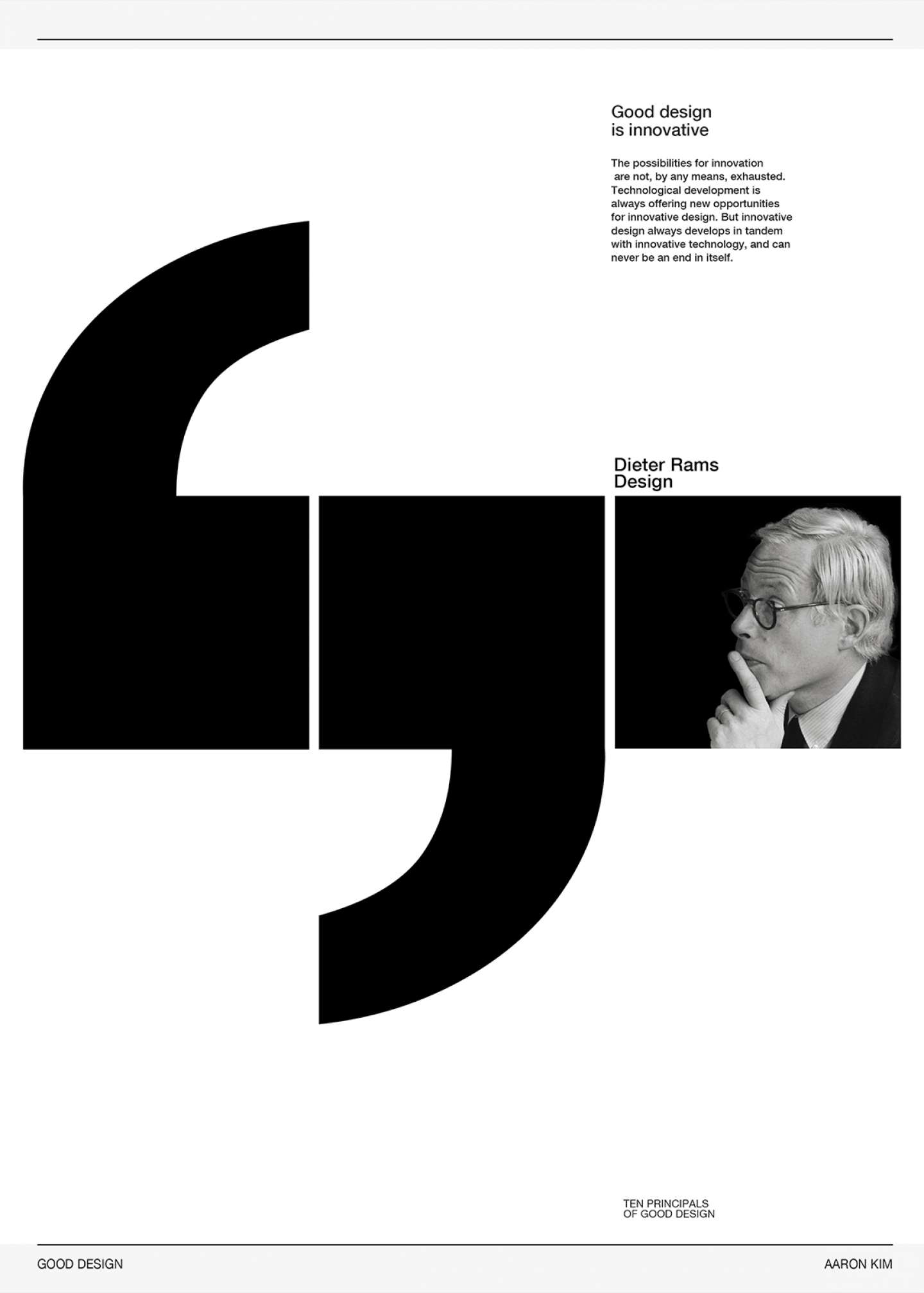 Dieter Rams's Ten Principles of good design poster