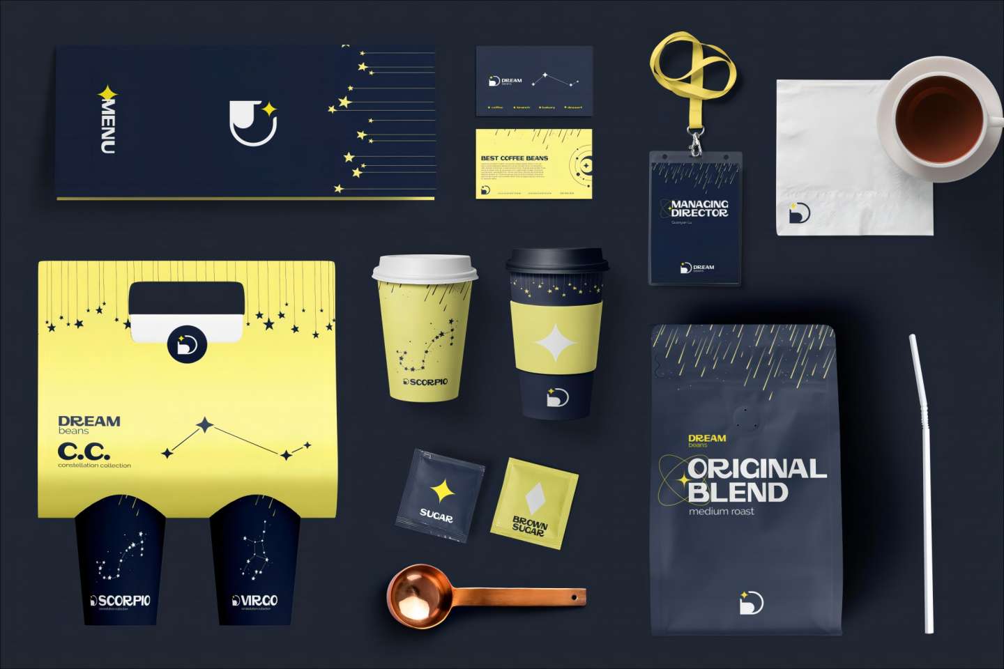 Dream Beans Coffee Shop Branding