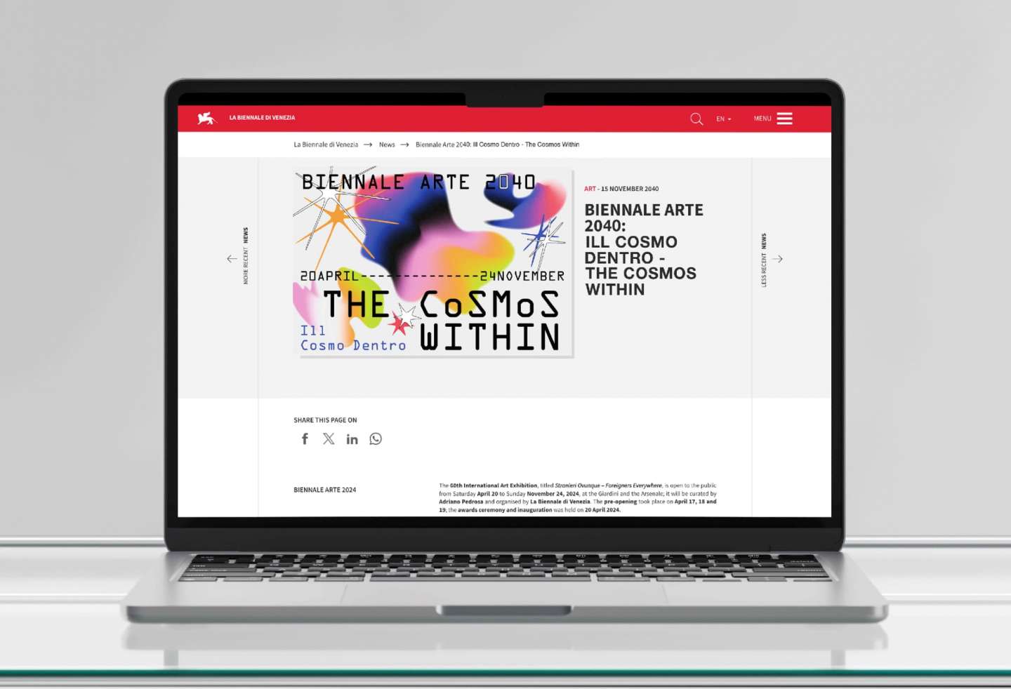 BIENNALE ARTE 2040: THE COSMO WITHIN