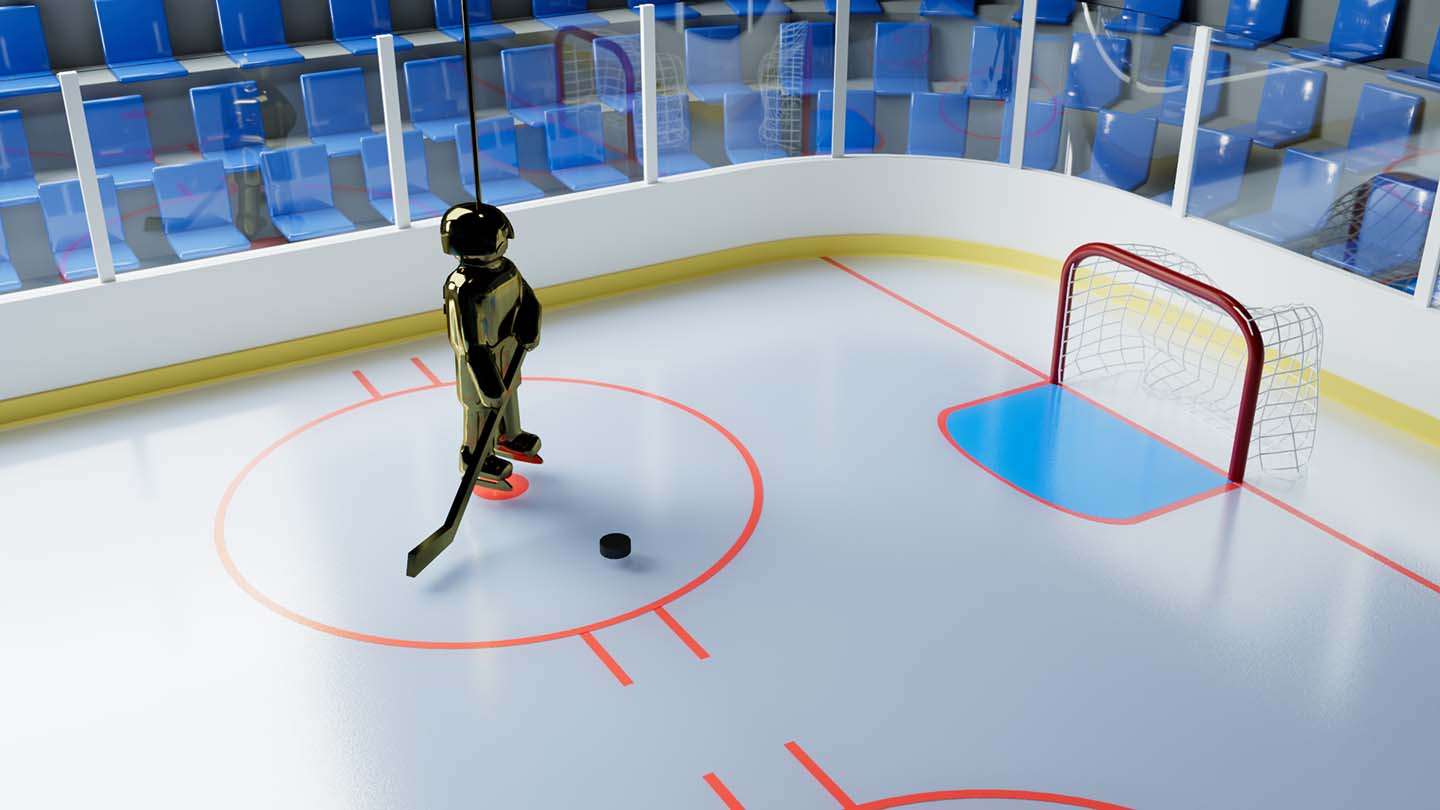 Hockey Scene 3D Modeling