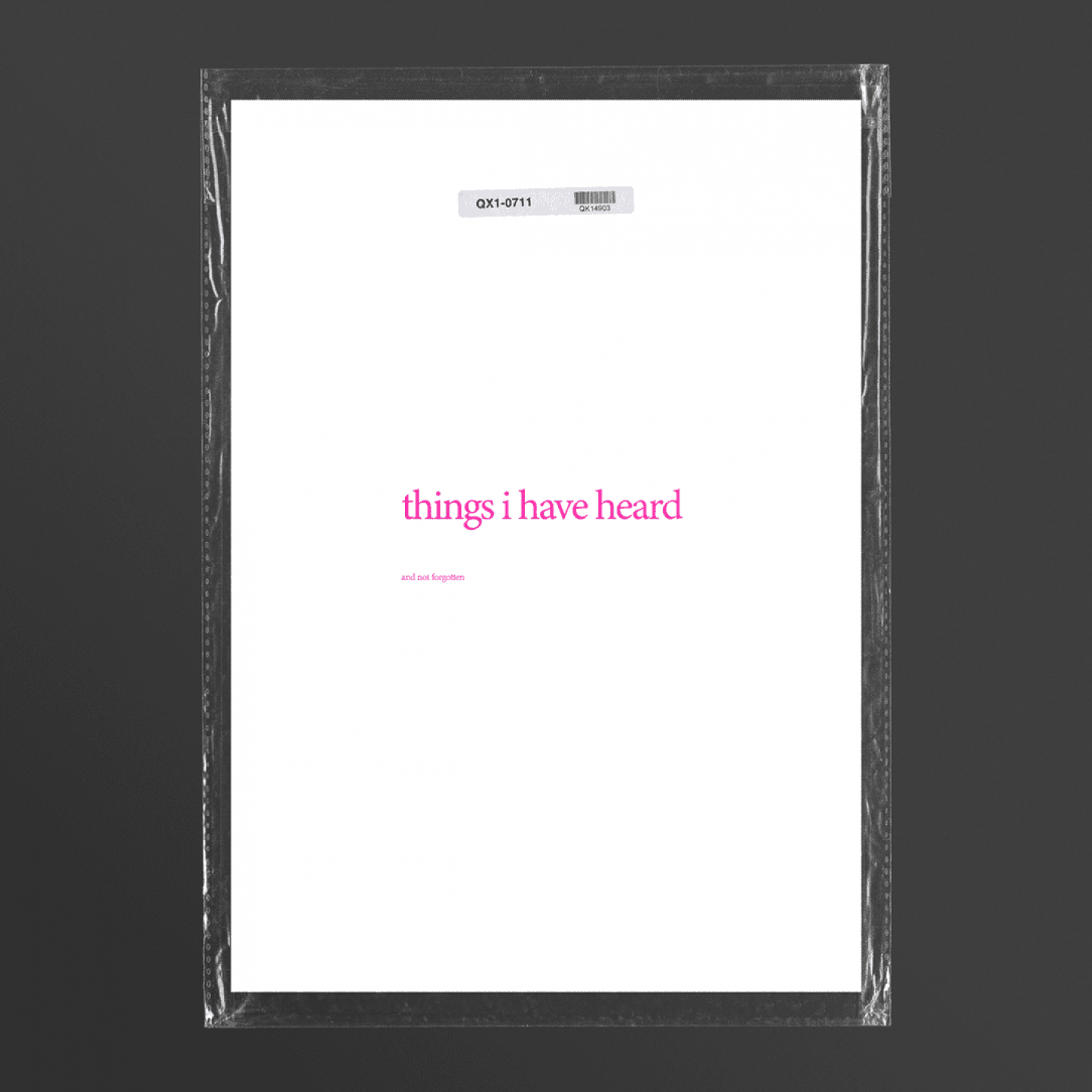 things i have heard and forgotten