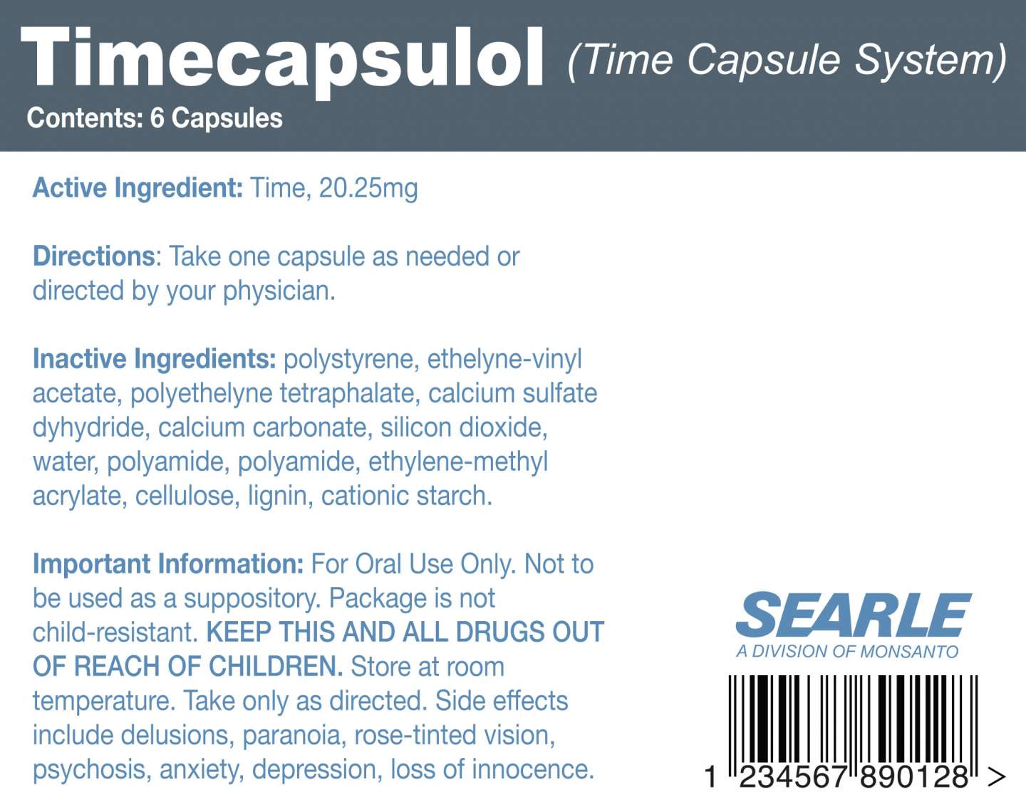 TIMECAPSULOL (Generic: Time Capsule)
