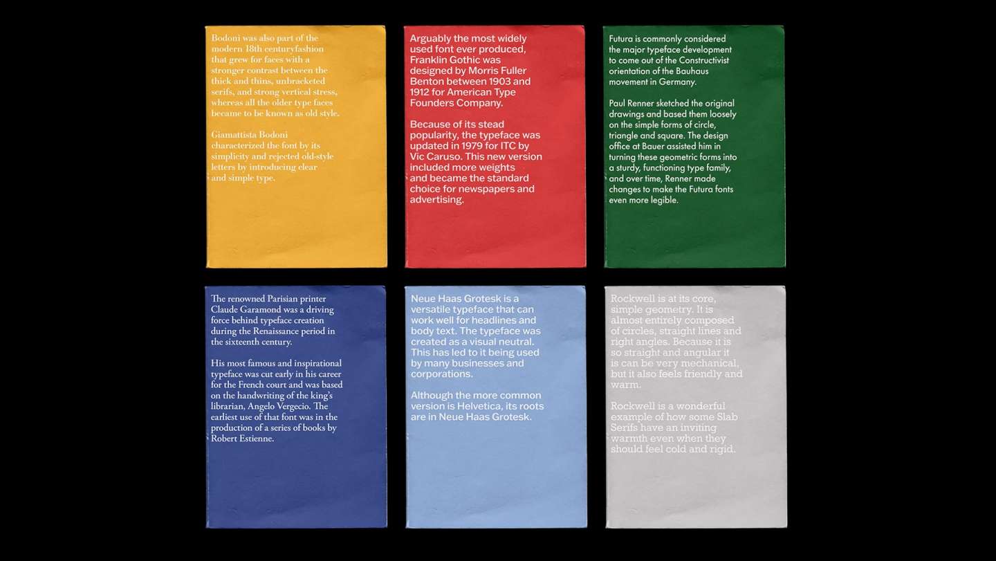 Type Specimen Booklet