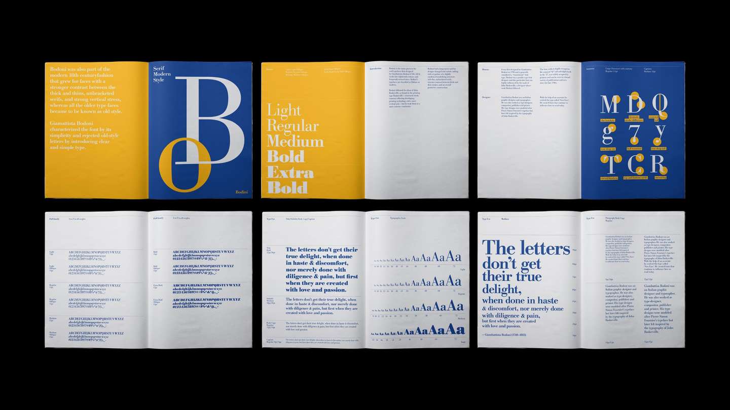 Type Specimen Booklet