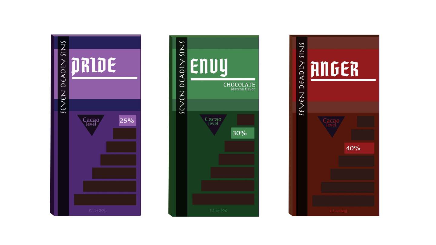 Seven Deadly Sins Chocolate Bar 