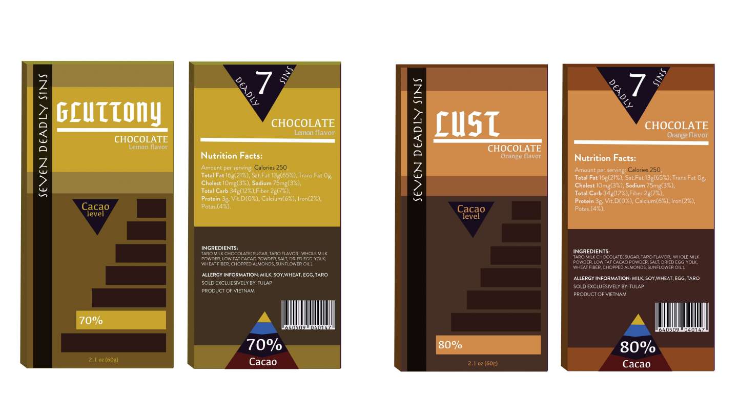 Seven Deadly Sins Chocolate Bar 