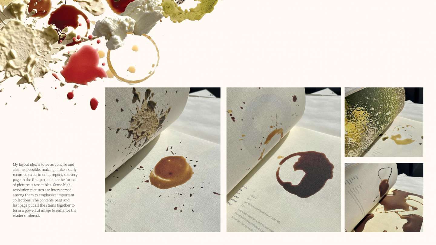 Things I Left on the Table: Collection Book Design for Stains