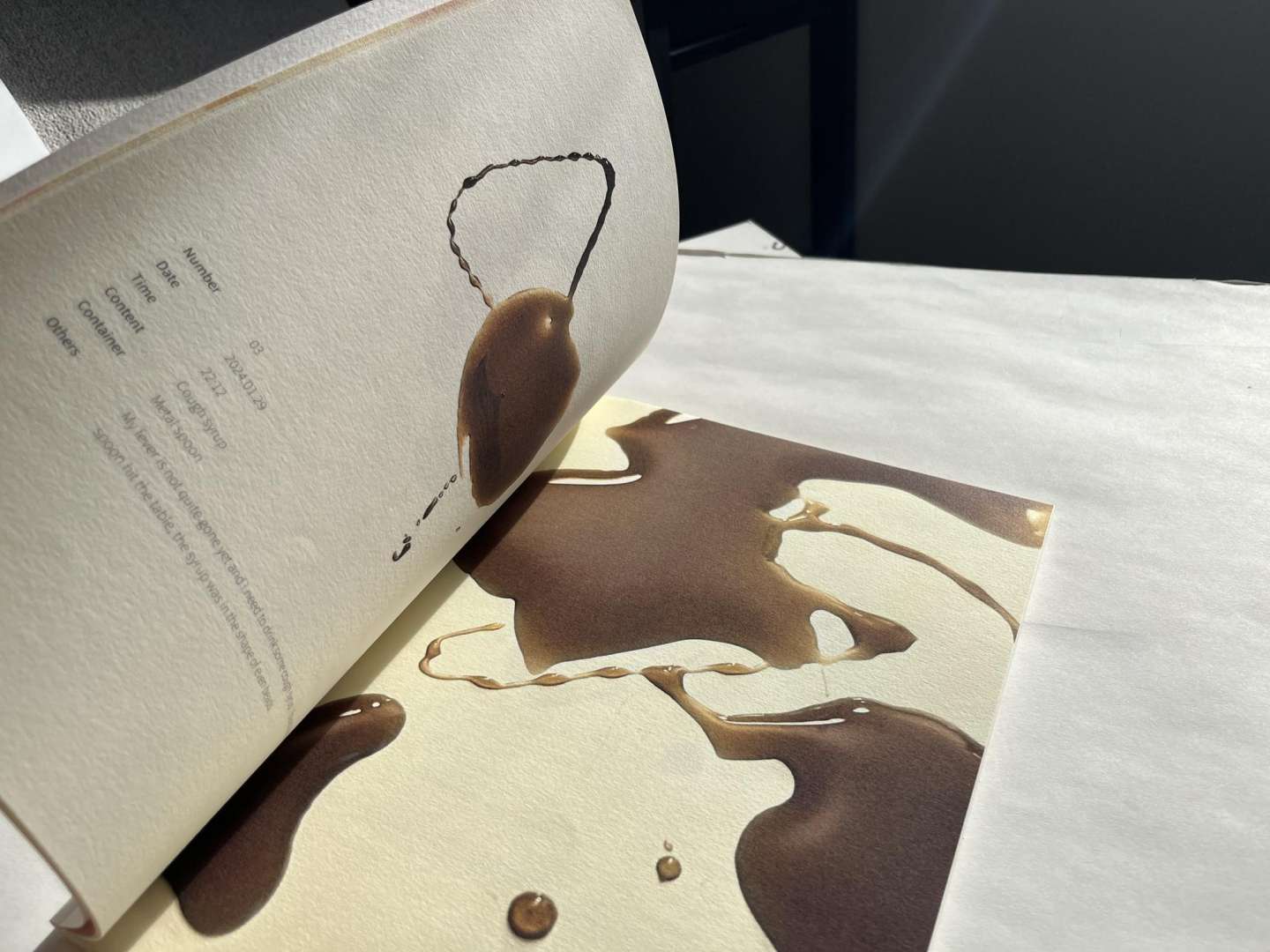 Things I Left on the Table: Collection Book Design for Stains