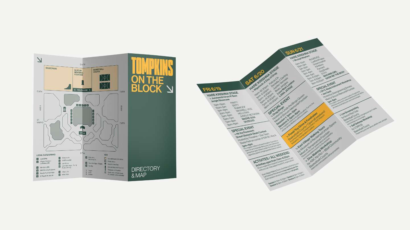 TOMPKINS: ON THE BLOCK Park Identity