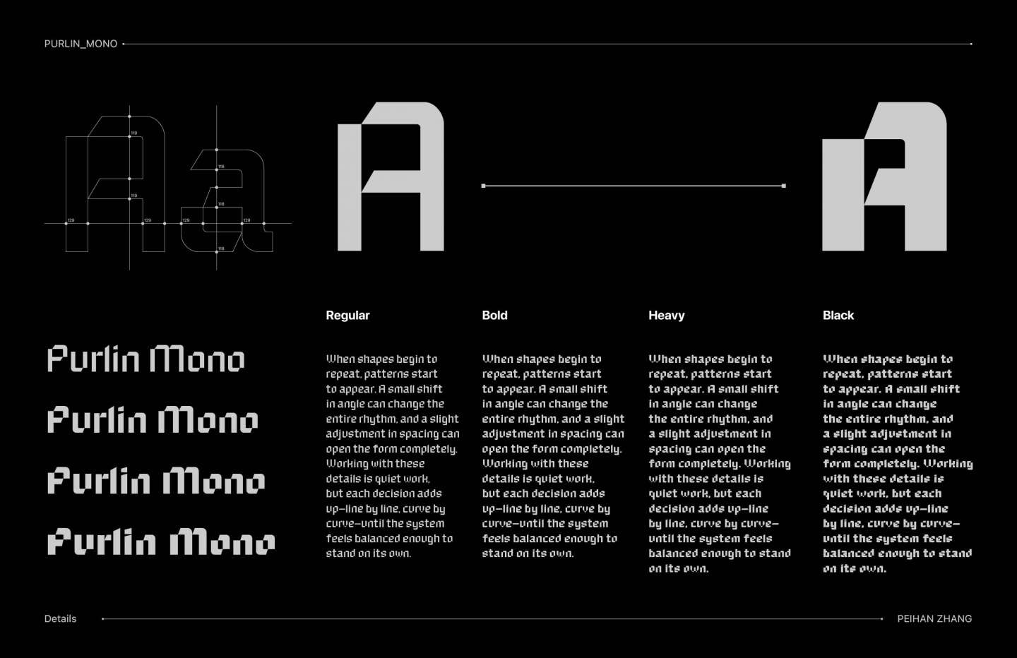 Purlin Mono Typeface