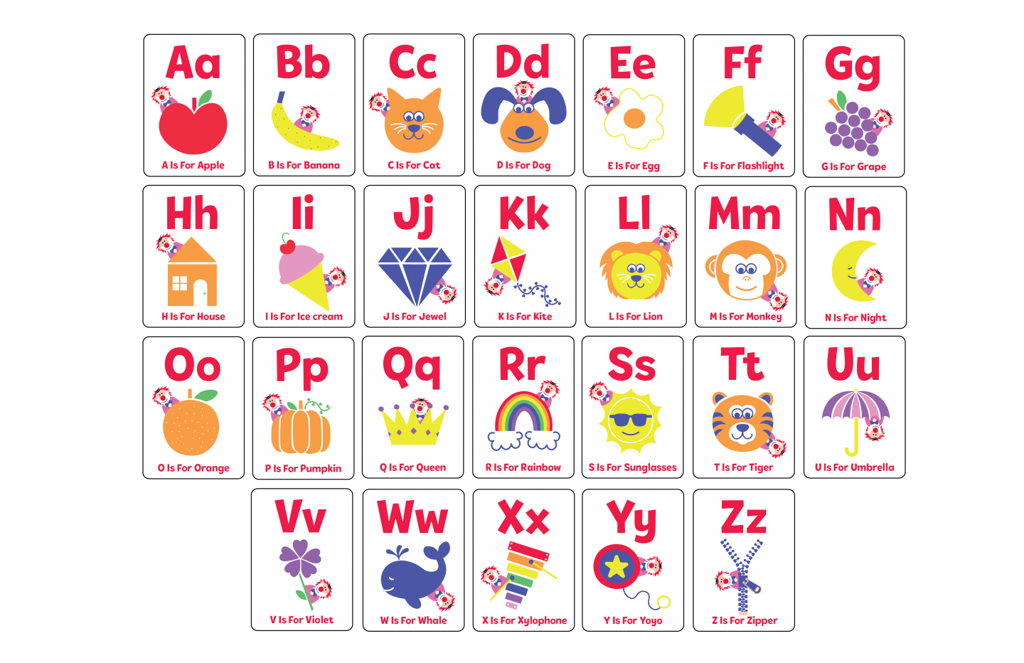 Learn The Alphabet Cards 