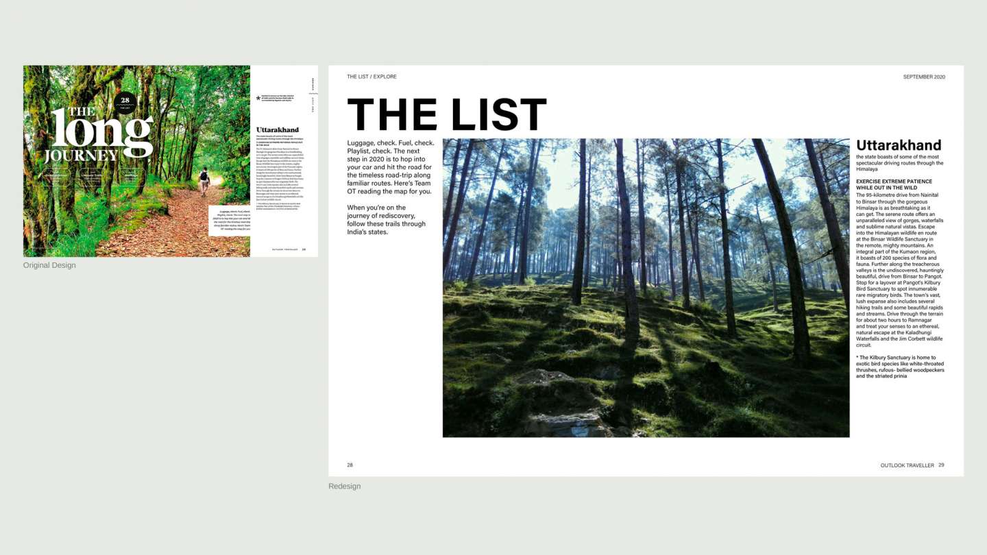 Redesign of Outlook Traveller