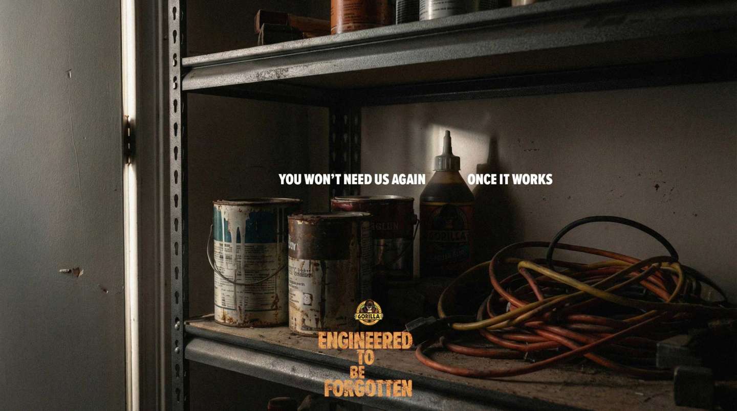 Gorilla Glue : Engineered to be forgotten.