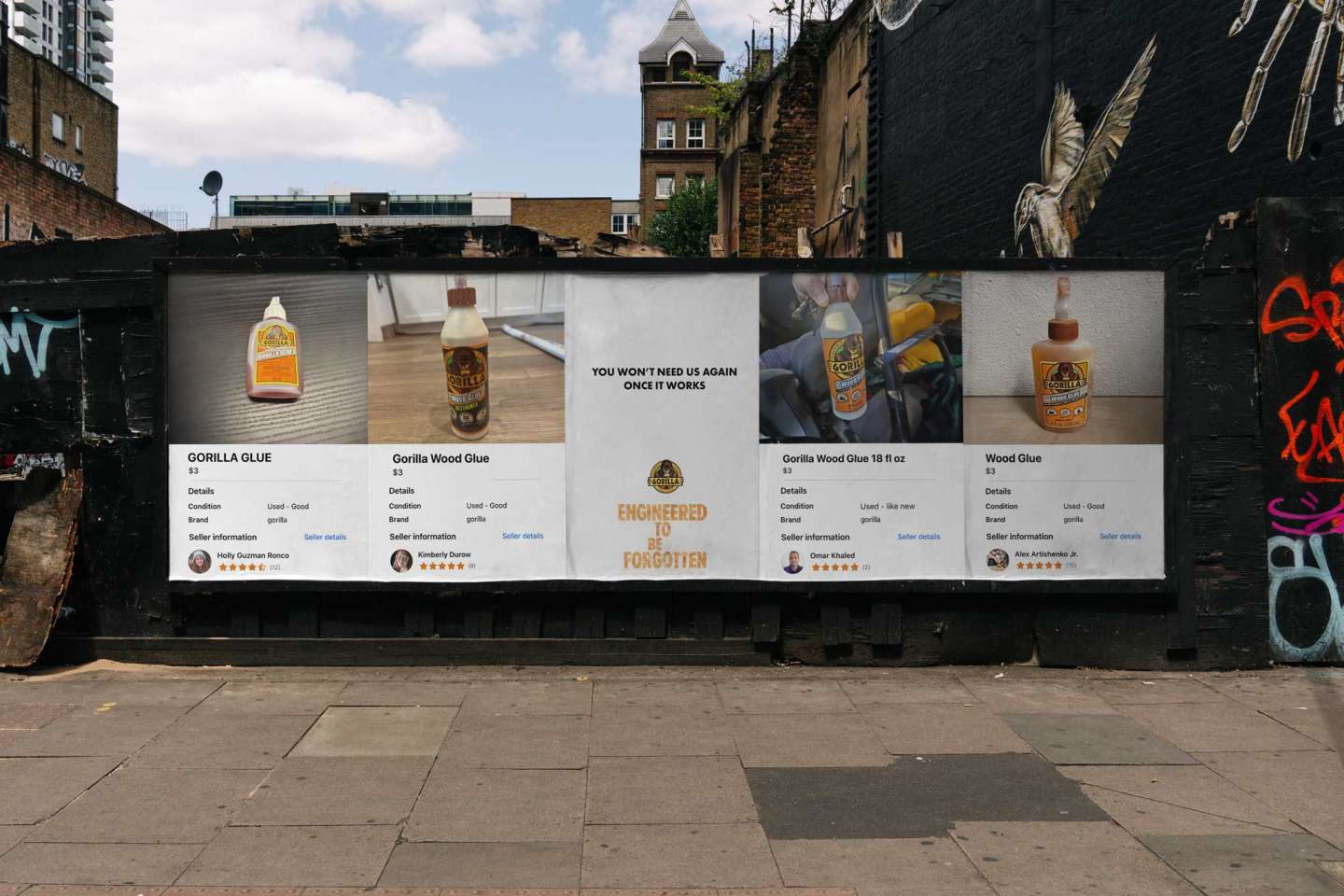 Gorilla Glue : Engineered to be forgotten.