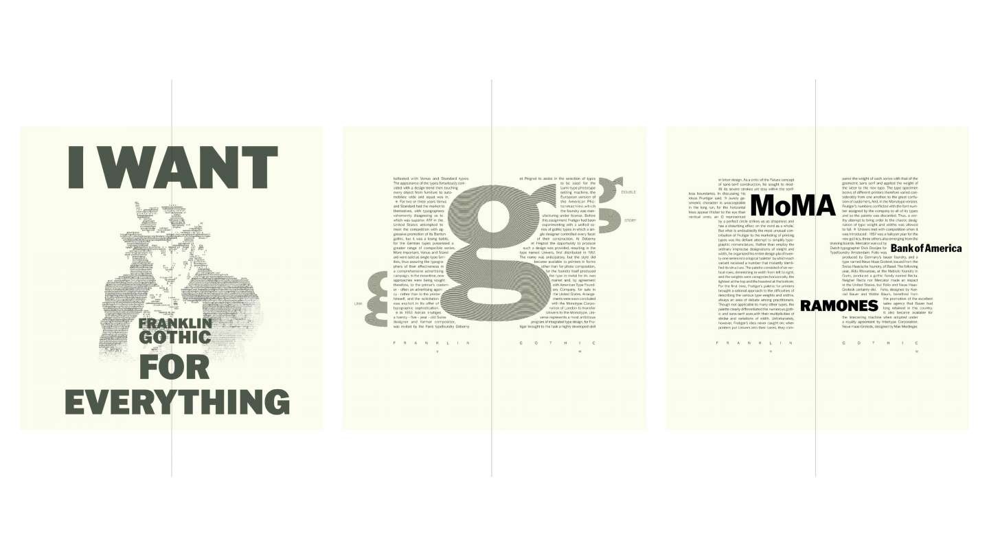 Franklin Gothic Type Specimen 