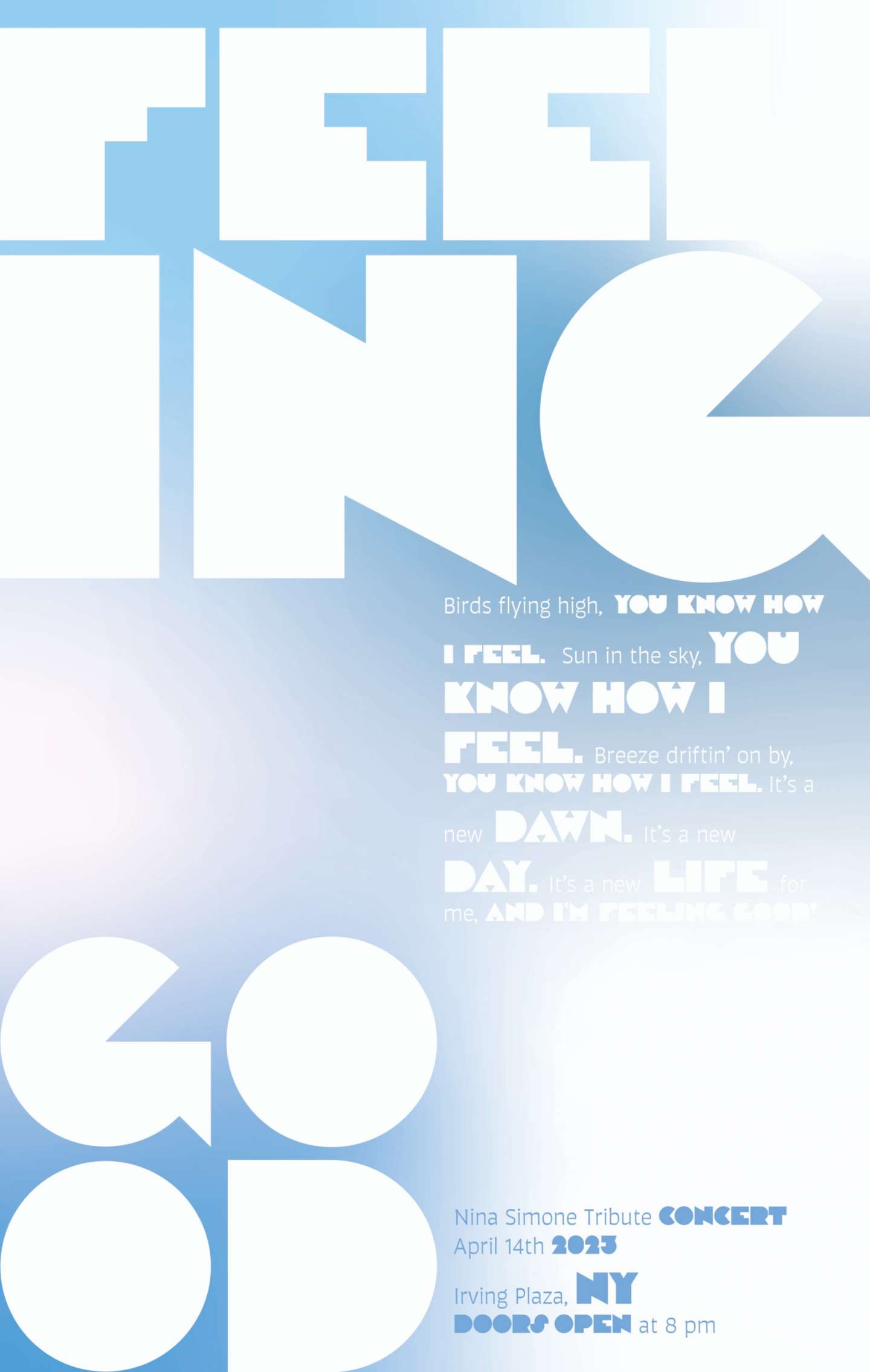 Feeling Good Lyric Poster