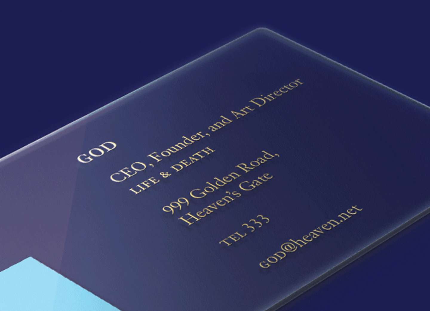 Business Cards for God