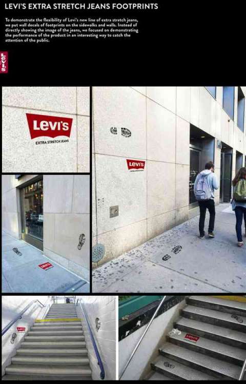 Levi's Extra Stretch Jeans Footprints