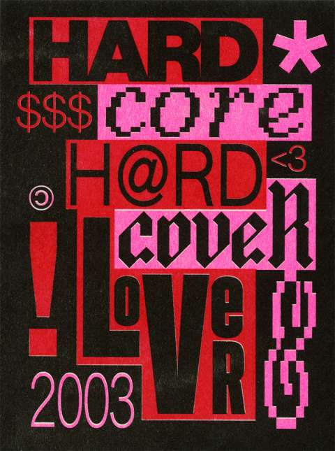 HARDCORE HARDCOVER LOVER Risograph Print