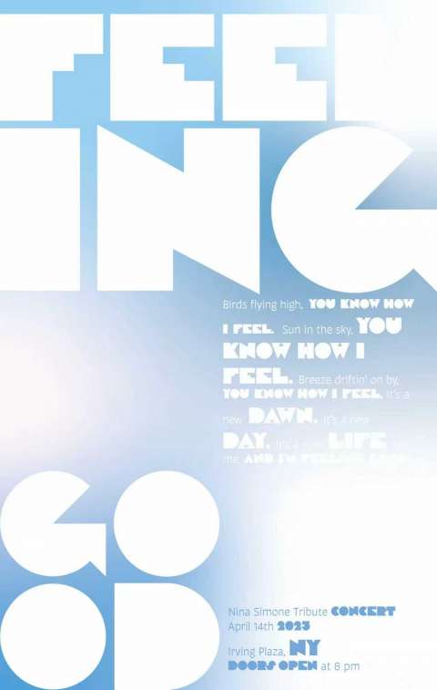Feeling Good Lyric Poster