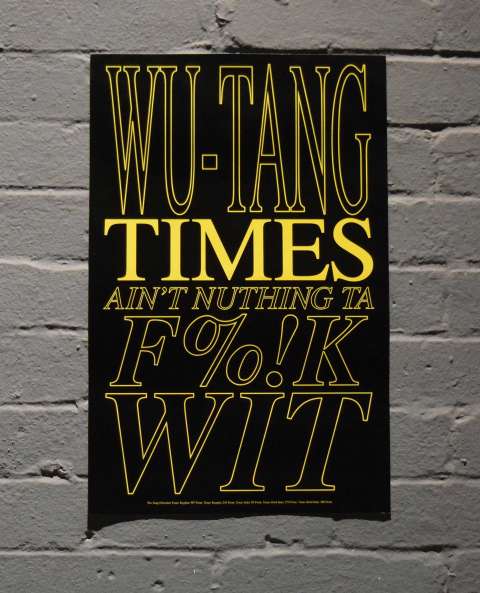 Wu-Tang Times Type Specimen Posters