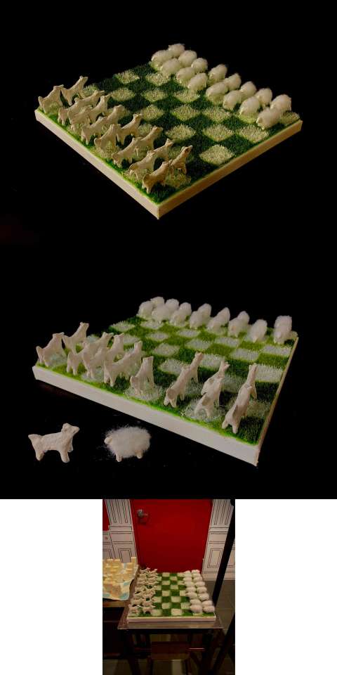 The Sheep and Wolf Chessboard Design