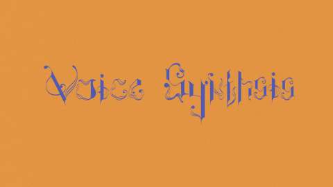 Typeface: Voice Synthesis