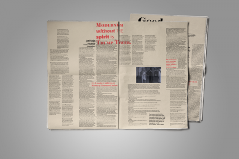 GOOD HISTORY /BAD HISTORY EDITORIAL NEWSPAPERS DESIGN