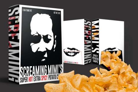 Screaming Mimi's Spicy Potato Chips Package Design