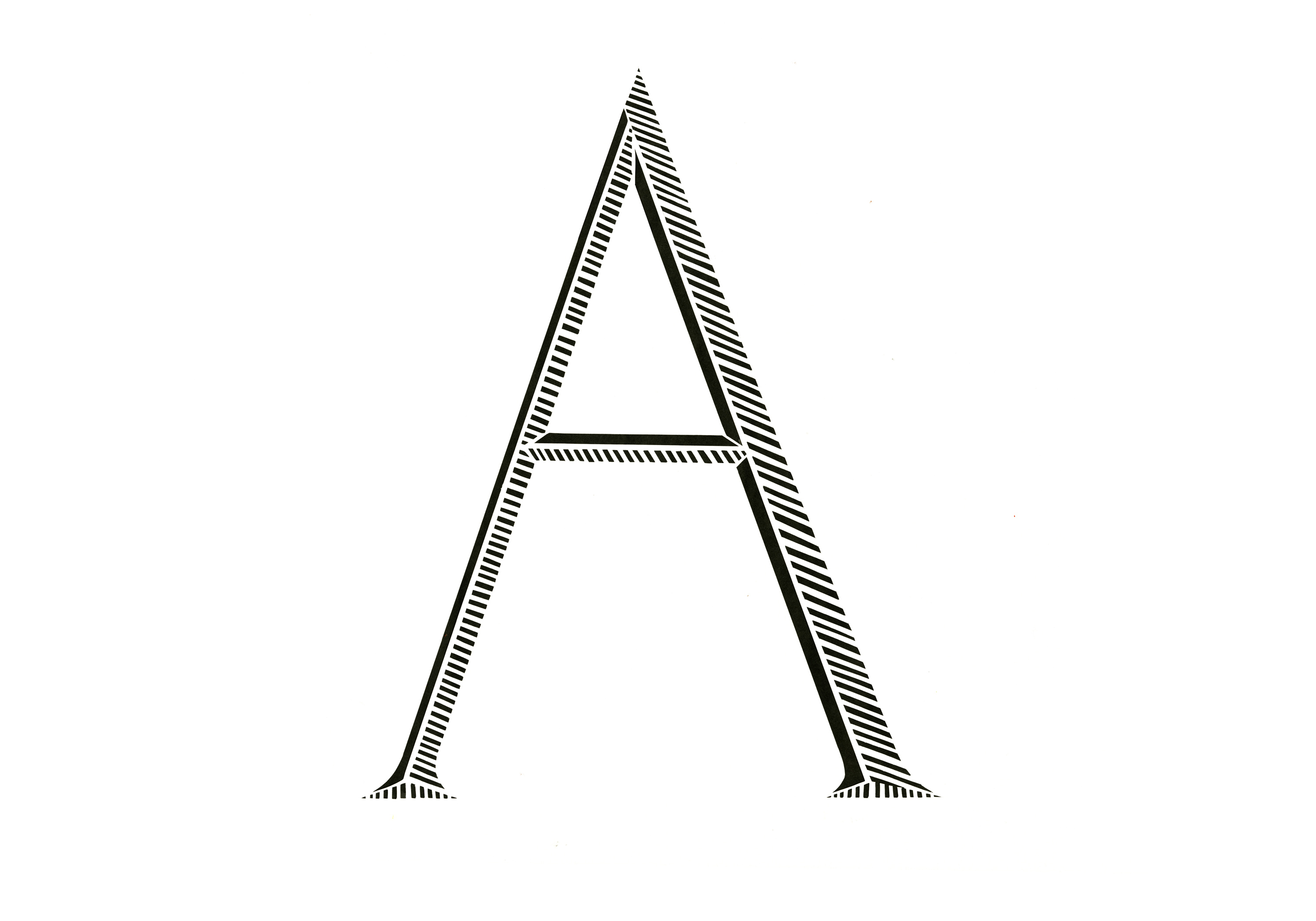 Cut Paper Alphabet by Tut Pinto SVA Design