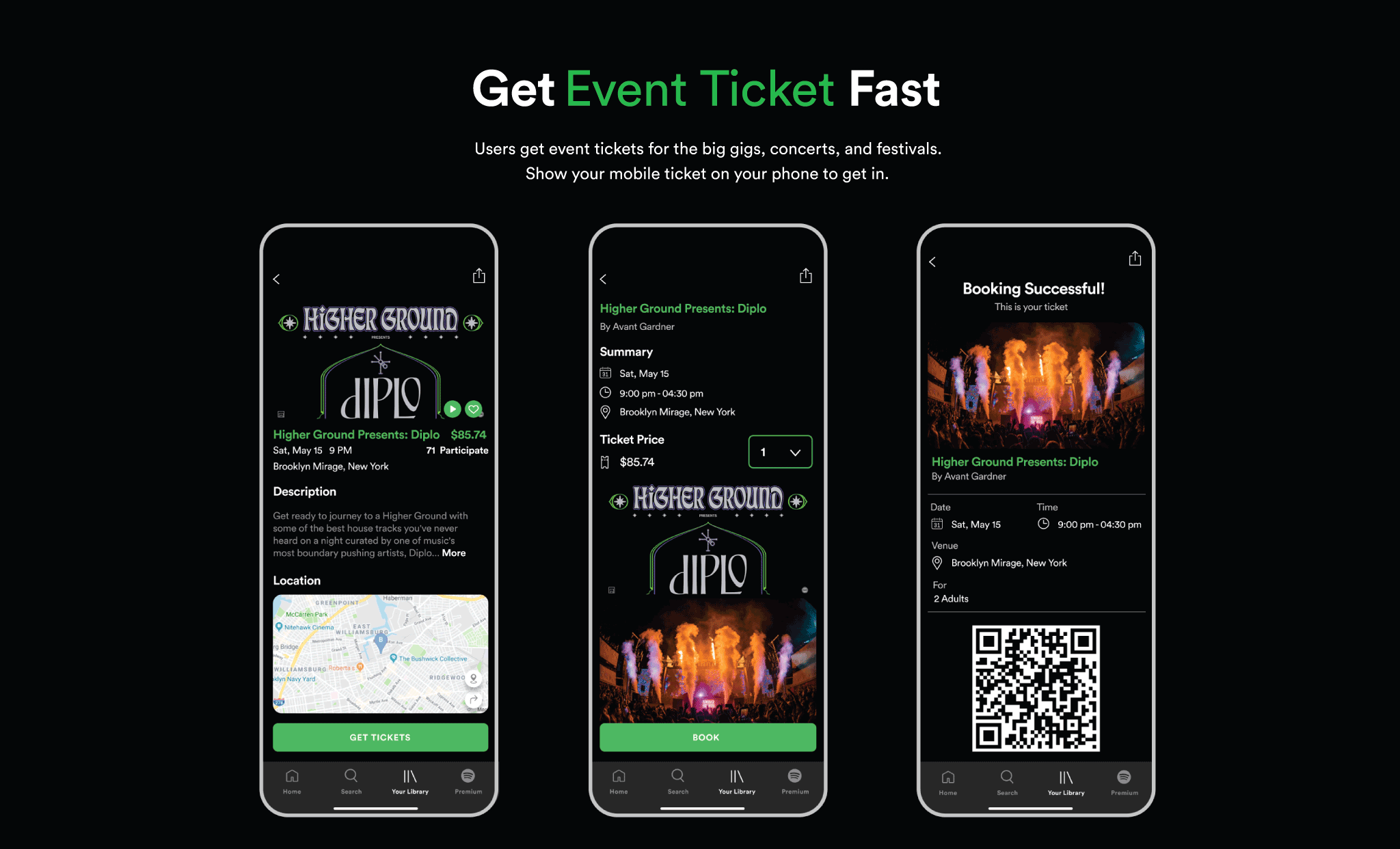 Spotify Music Event Feature by Xiaojing Ren SVA Design