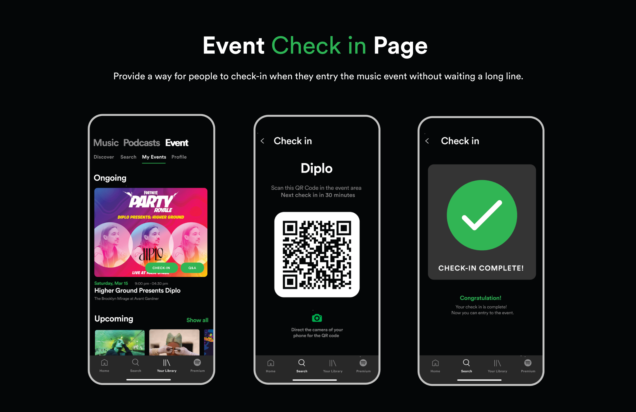 Spotify Music Event Feature by Xiaojing Ren SVA Design