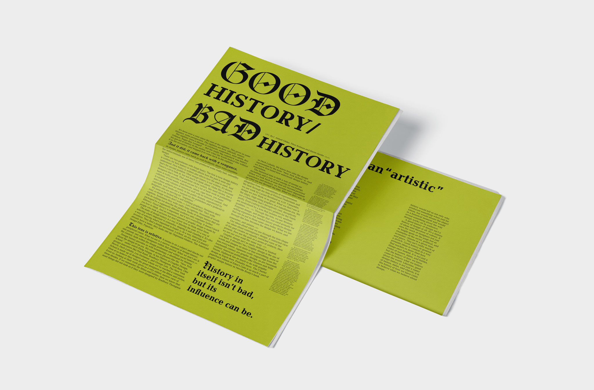 Good History/Bad History by Ruoyu Wu SVA Design