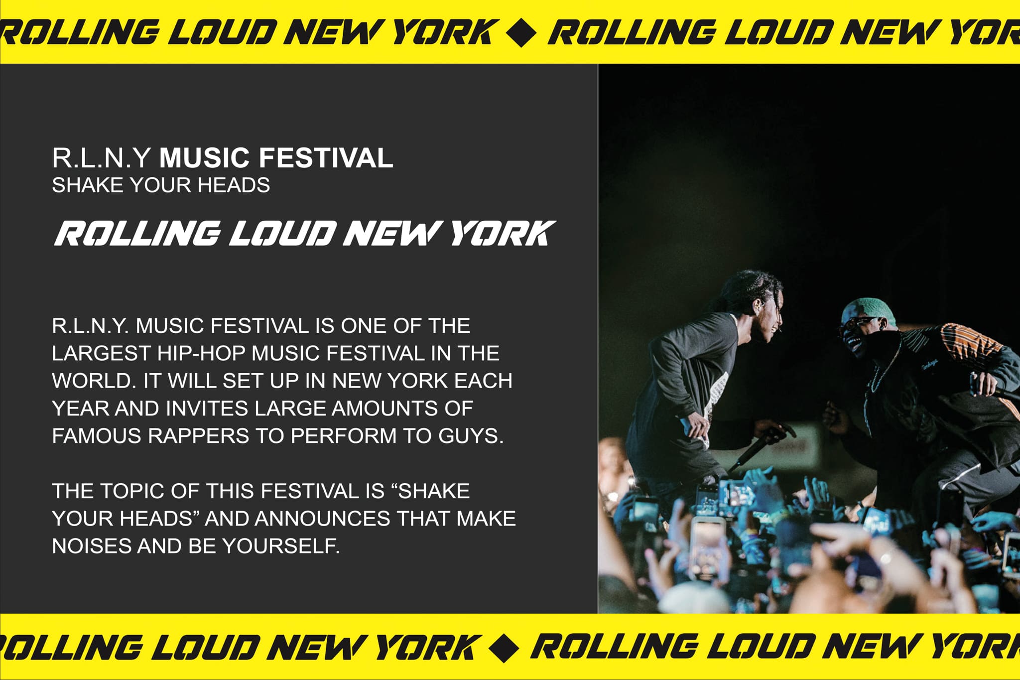 Rolling Loud New York by Qianzhuo Zeng SVA Design