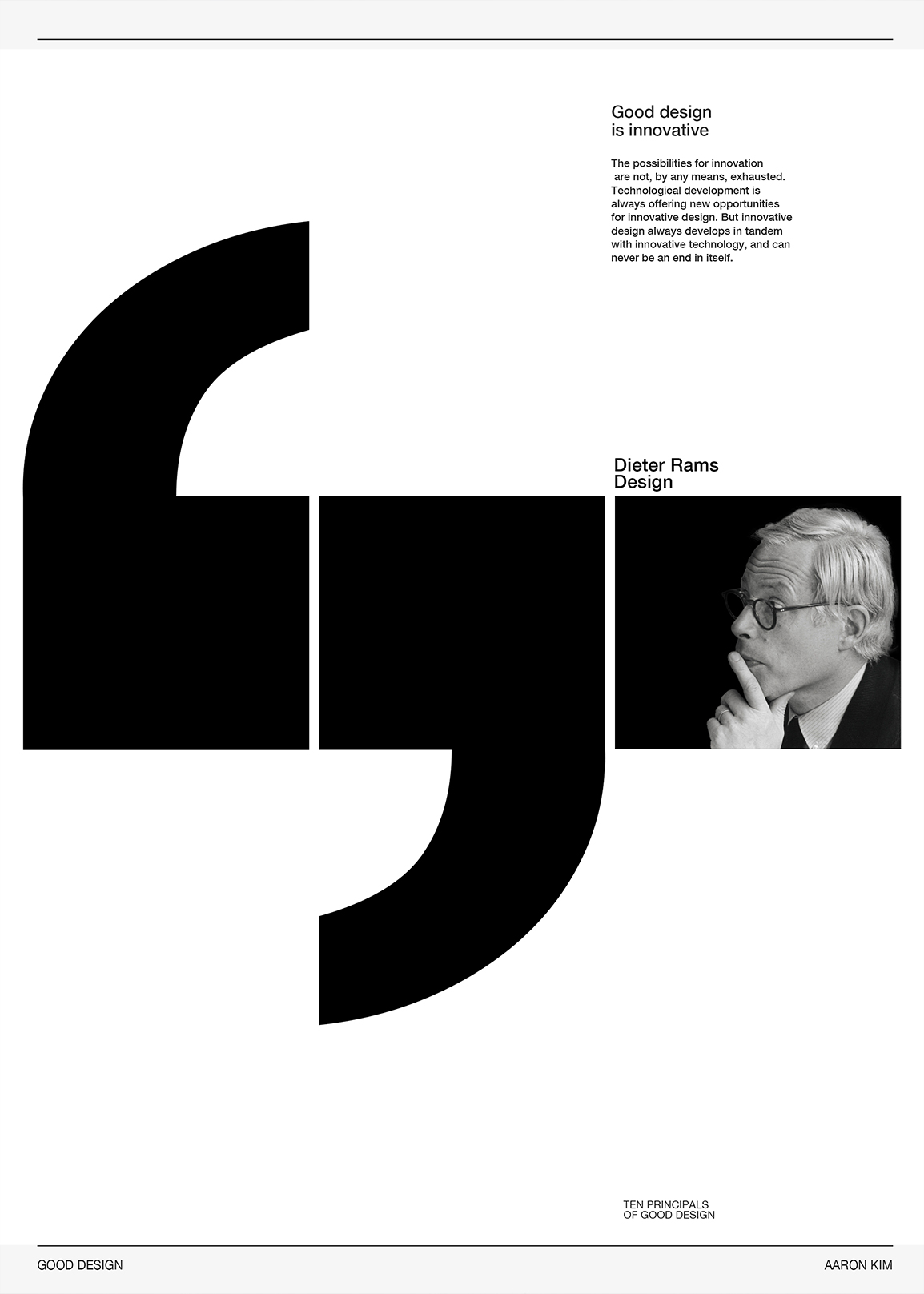 Dieter Rams's Ten Principles of good design poster by Keonhwui Kim ...