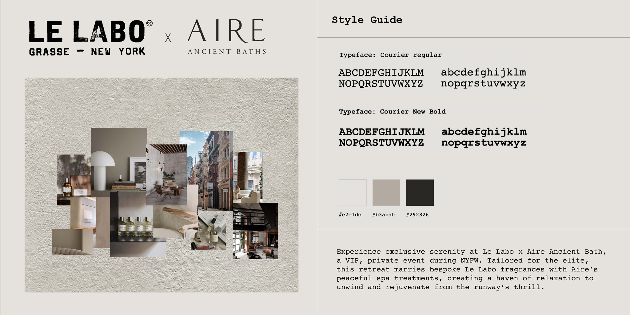 NYFW- Le Labo x Aire Experiential design by Jingqi Yang – SVA Design
