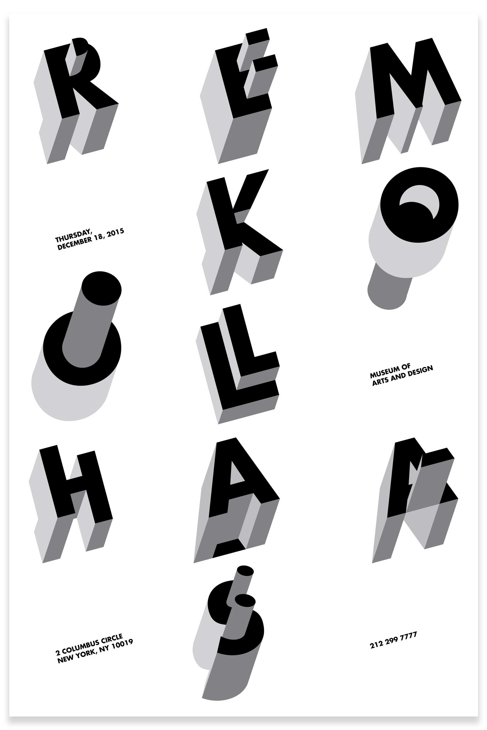 Rem Koolhaas Poster by Wooyoung Kim SVA Design